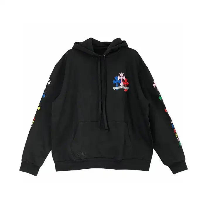 Chrome Hearts Multi Color Cross Cemetery Hoodie Black