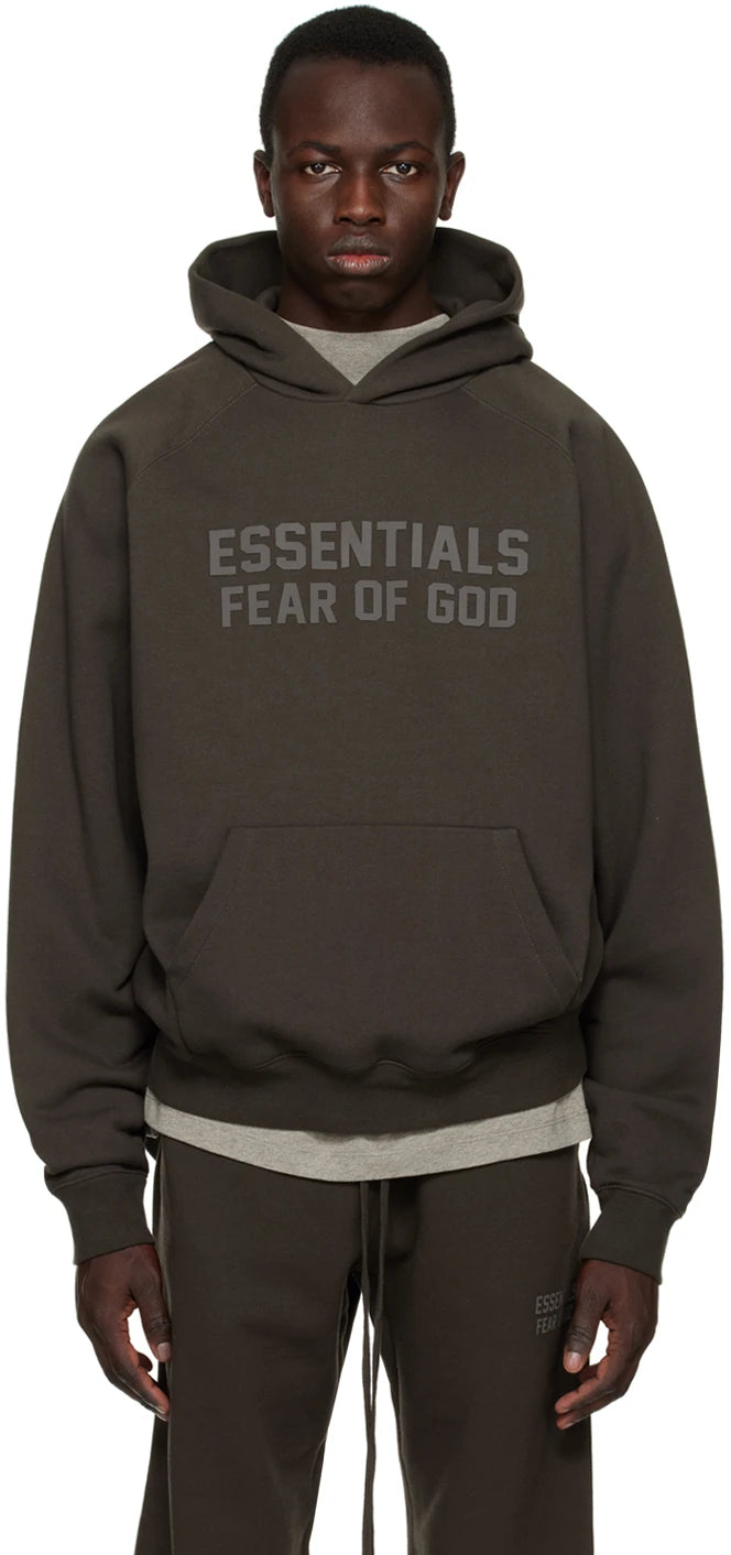 ESSENTIALS Gray Raglan Hoodie