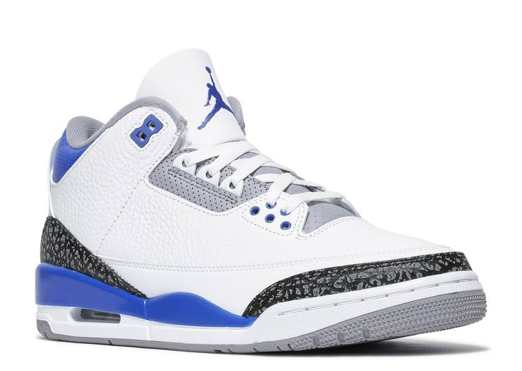 Air Jordan Retro 3 White/Racer Blue-Black