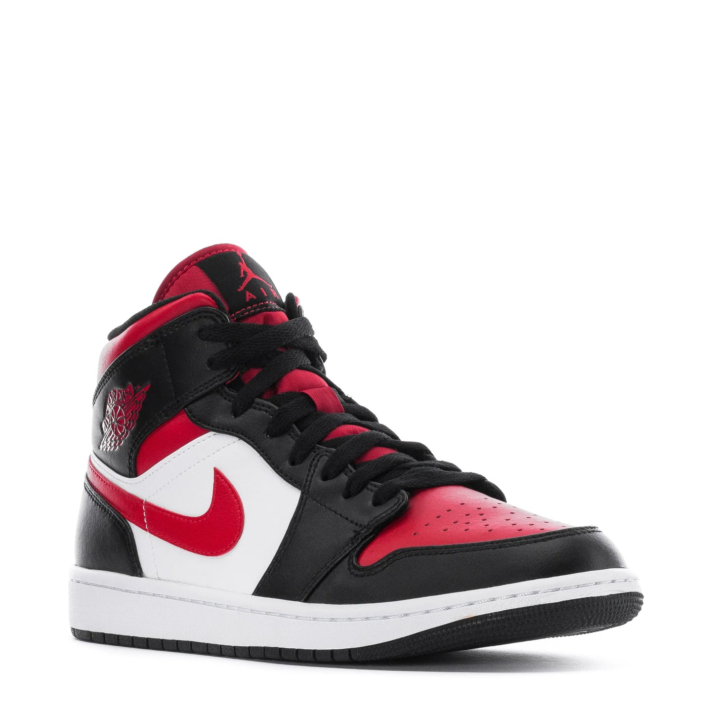 Air Jordan 1 Mid White Gym Red Black
