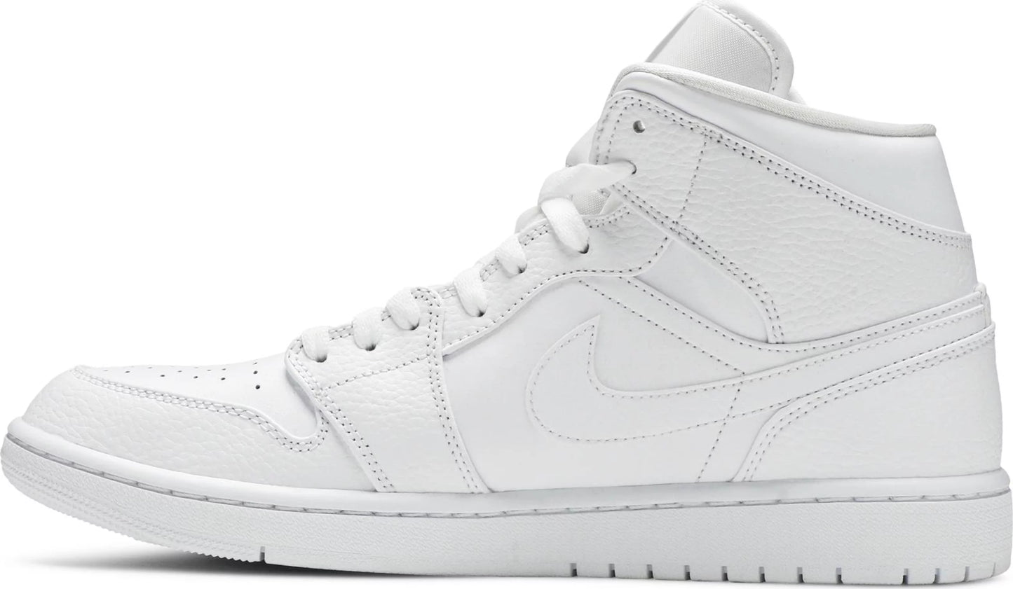 Jordan 1 Mid Triple White