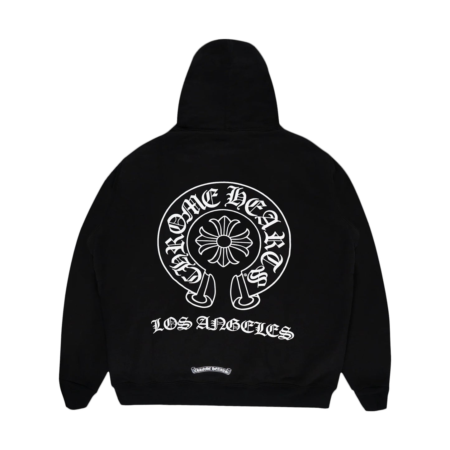 Chrome Hearts Horseshoe Floral Cross-Sleeve Zip Up Hoodie 'Black/White'