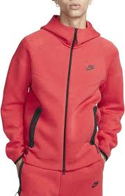Nike Tech Fleece Full-Zip Hoodie red
