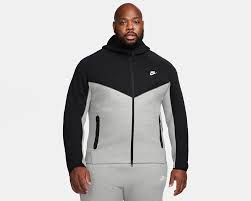 Nike Tech Fleece Full-Zip Hoodie black and grey