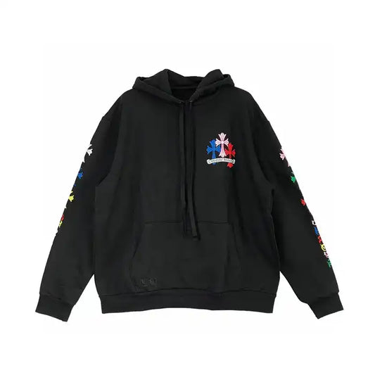 Chrome Hearts Multi Color Cross Cemetery Hoodie Black