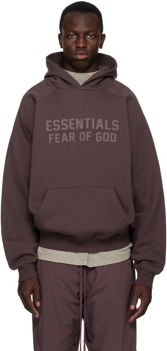 ESSENTIALS Purple Raglan Hoodie